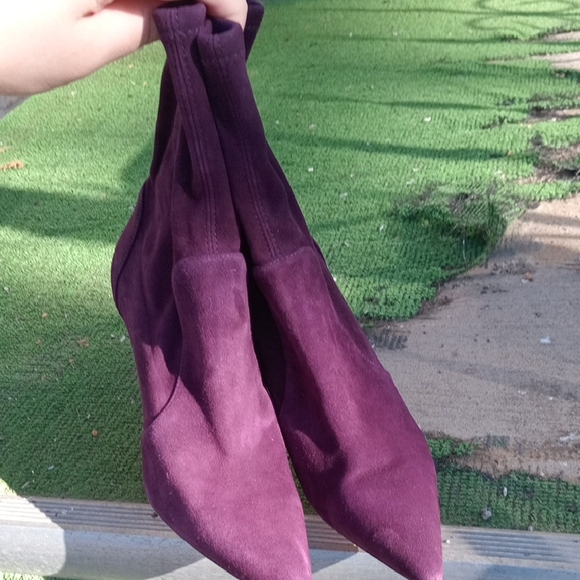 Stuart Weitzman Shoes - Stuart Weitzman Plum Purple Ankle Boot with Stiletto heel Whimsigoth Formal